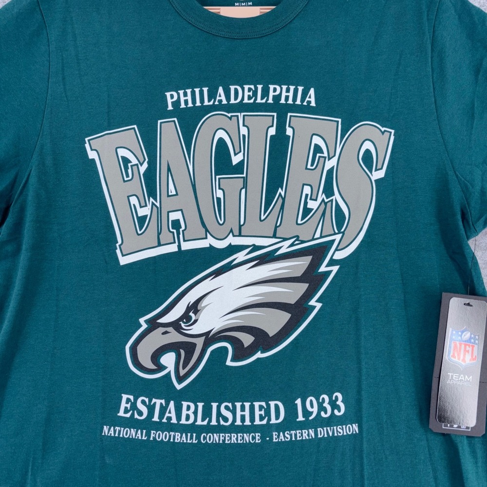 47 Brand NFL Philadelphia Eagles Mens T-Shirt Pacific Green Size M